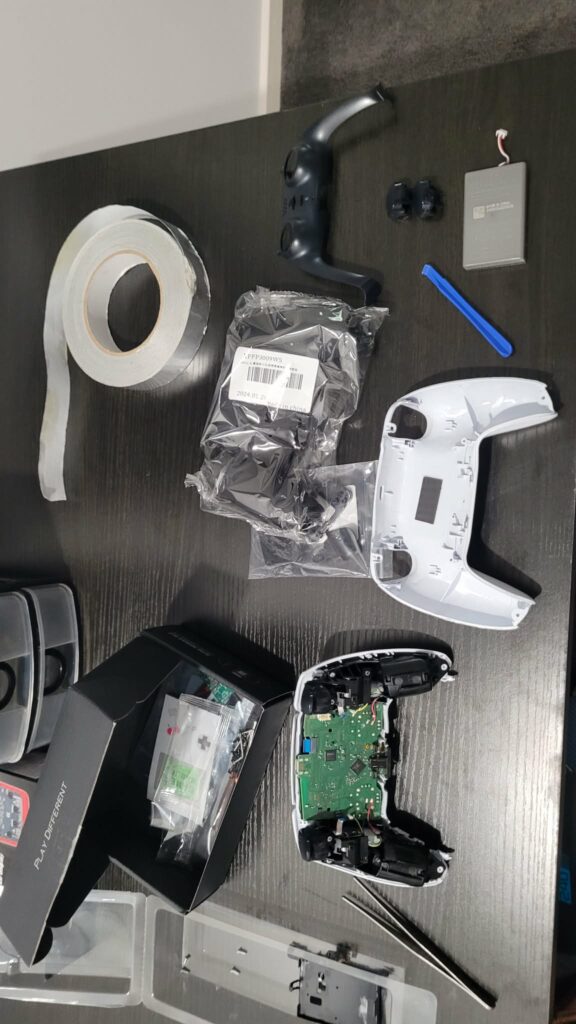 Custom build photo of a PS4 Controller